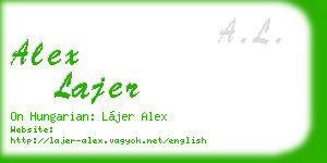 alex lajer business card