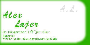 alex lajer business card